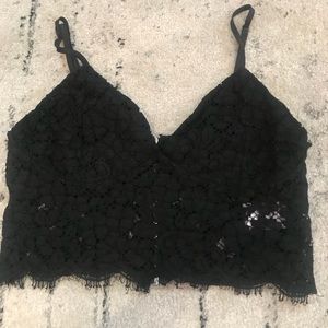 BARDOT-lace crop top